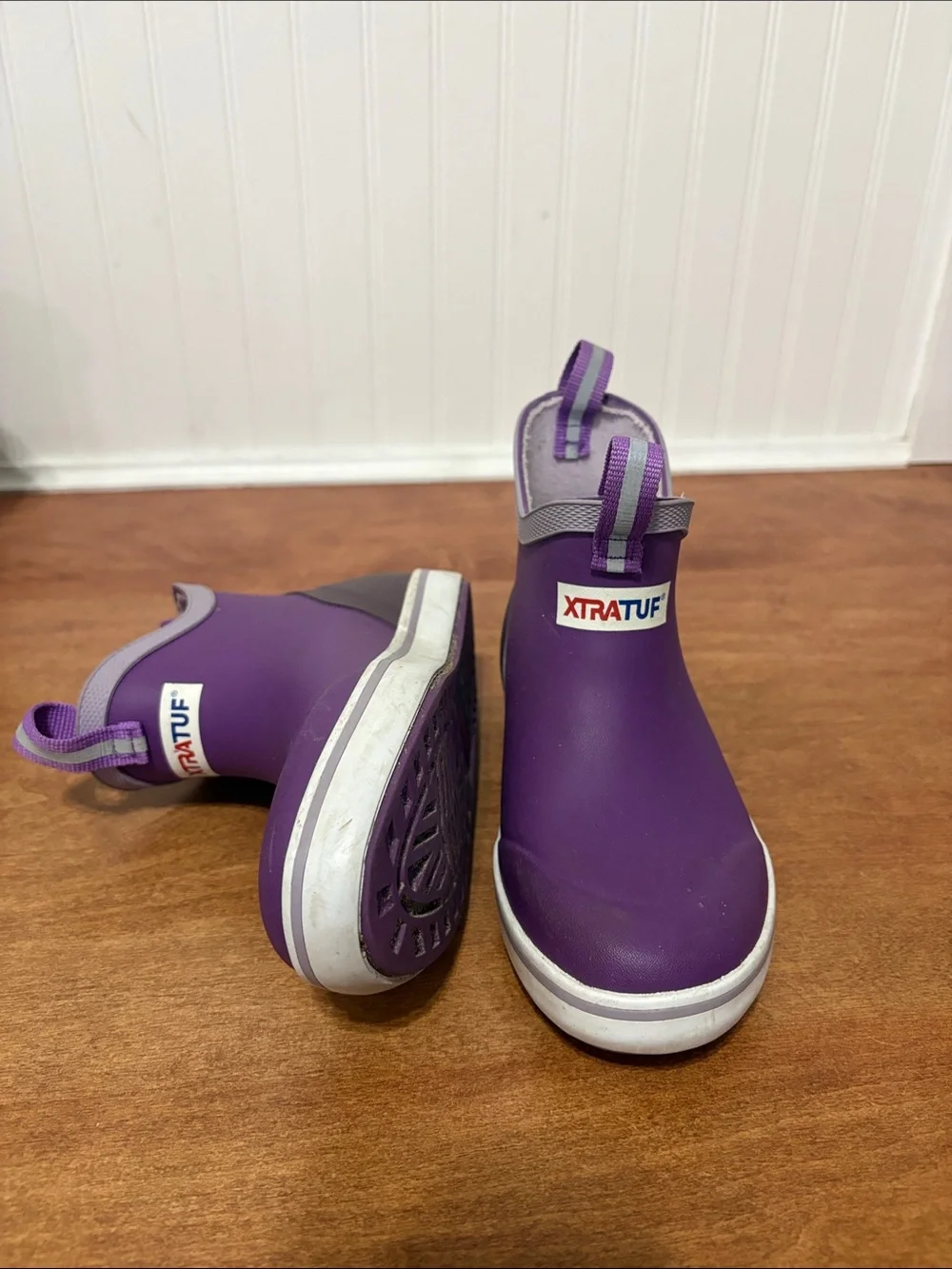 XTRATUF Kids Purple Waterproof Short Rain Boots